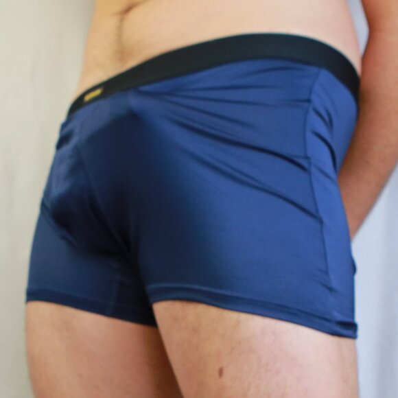 Rustler from Wrangler Navy Blue Satin Stretch Dual Lined Pouch Boxer Briefs XXL - Picture 7 of 10